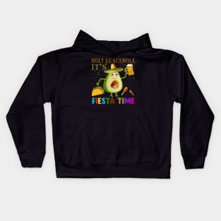 Cinco de Mayo Taco Holy Guacamole It_s Fiesta Time Sombrero Kids Hoodie